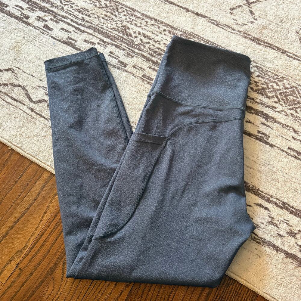 Zyia Gray High Waisted Leggings Size 8-10 Athletic Yoga Activewear